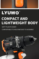 LYUWO Taladro Eléctrico Inalámbrico De 16.8V Con Rosca Auto-Desbloqueable Torque Ajustable 21+1 Velocidades 2 Speed Herramienta Eléctrica - details 10