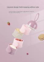Caja de almacenamiento de leche de fórmula para bebé, dispensador portátil de leche en polvo para niños pequeños, contenedor de alimentos, caja de aperitivos, 3 piezas/4 piezas - details 4