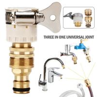 Adaptador De Grifo Universal Para Tubo De Jardín 15-23mm Conector De Agua Herramientas De Riego Material Aleación De Aluminio Pintura De Cobre - details 1