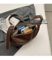 Bolso De Mano De Lujo Para Mujer Con Gran Capacidad Bolso De Hombro Suave Y Sólido Bolso Casual Para Viajes Hobos - details 6
