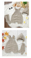 3 unids/set de ropa de Bebe de DOT sólidos de cabrito para recien nacidos, tejido sin Mangas peleles, sombreros, calcetines, trajes para bebés de 0 at 18m - details 11