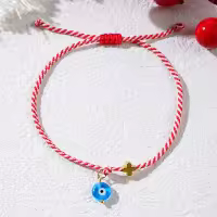 Pulsera De Cristal Martis Primavera 2024 Shinus Con Ojo De Mal Dicho Y Cruz Griega Para Mujer Joyería Discreta Regalo De Cumpleaños - details 1