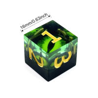 Set De 6 Poliedros Exquisitos En Resina Multicolor Retro Para Juegos De Mesa DND RPG TRPG Juguete Portátil Para Fiestas - details 19