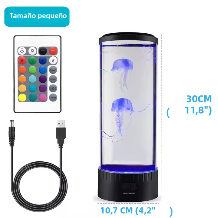 Lámpara De Noche De Medusa LED Control Remoto Color Cambiante Decoración Para El Hogar Regalo De Cumpleaños Para Niños Carga USB - 1