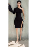 Vestido De Moda Veraniego Para Mujer Sin Mangas Color Sólido Con Corte De Cintura Ajustado Y Abertura En La Cadera Estilo Sexy Y Club - details 2