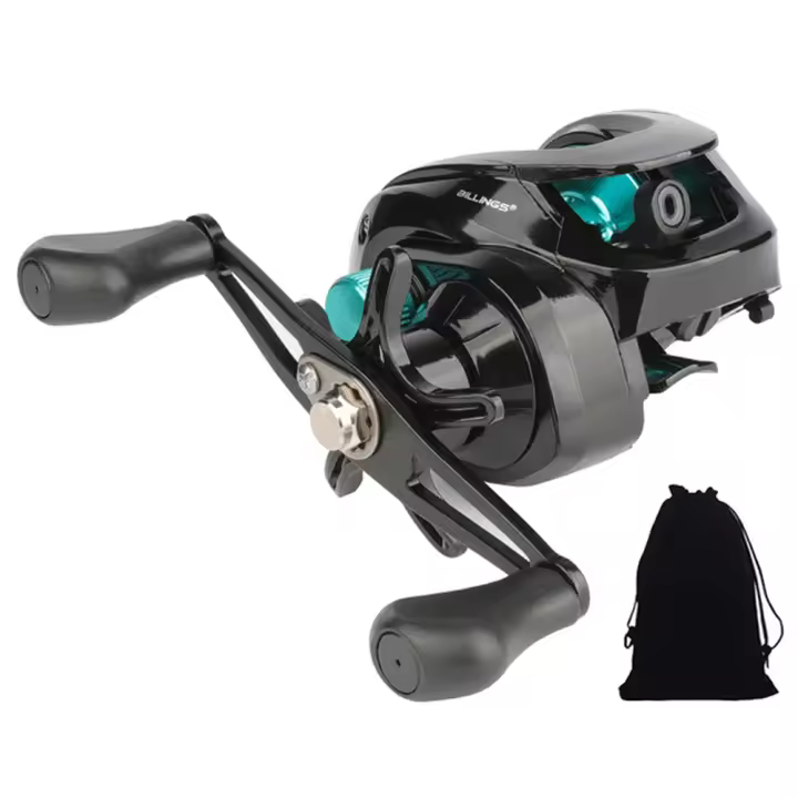 Carrete De Pesca Baitcasting 8KG Max Drag Verde Para Bass En Ambiente Oceánico Herramienta De Pesca Con Ratio De Mezcla 6.3:1 - 1