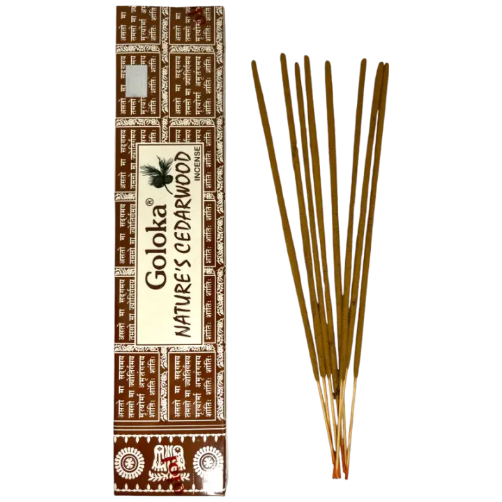 Incienso Cedro Natural GOLOKA Nature's Cedarwood - 1 cajetilla de 15gr. - 1