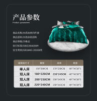 Juego De Cama Nórdico De Seda Satinada Con Fundas De Almohada Y Sábana Cubierta De Edredón Lujo Sólido Para Pareja Tamaño Grande - details 0