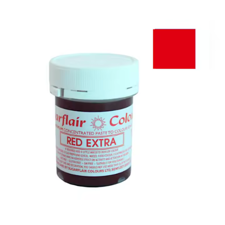 Colorante en Pasta Sugarflair - Red Extra / Rojo Extra 42 G - Ingredientes Especiales - 1