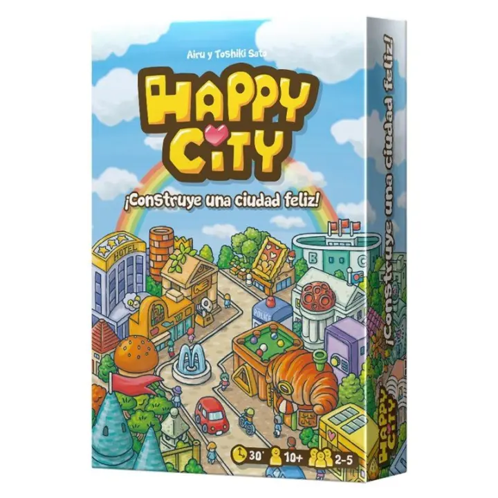 Happy City, juego pequeño, perfecto para viajes, juego fácil, juego de cartas Asmodee    juego de mesa - 1
