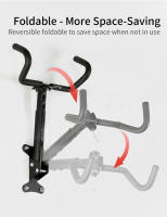 Soporte De Bicicleta Plegable Para Pared 360 Grados Rotativo Soporte Colgante Para Habitación Soporte De Almacenamiento De Alta Resistencia Para Barra De Pared MTB - details 2