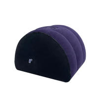Almohada Inflable Semi-Circular 1pc Para Soporte De Piernas Y Espalda Superficie De Flocos Cómoda PVC Redonda Para Cuerpo Y Dormir Tamaño 35x35cm - details 1