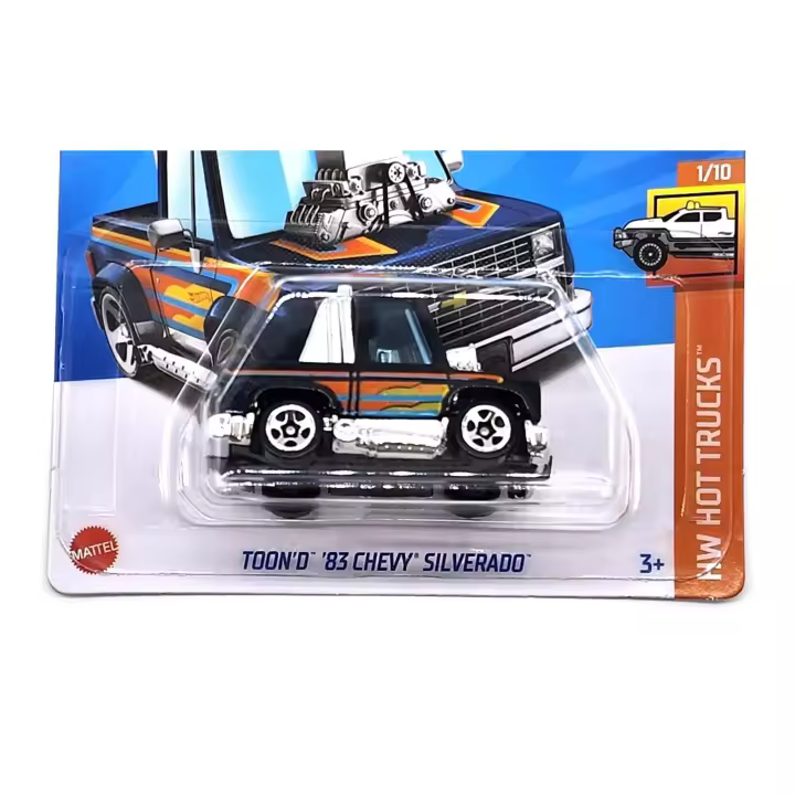HOT WHEELS - Toon'd '83 Chevy Silverado  -  Vehículos  básicos  pequeños  Individuales - Coches de Juguete - Produto oficial -  Regalo para coleccionistas -  Recomendado a niños y niñas  a partir de 3 años - 1