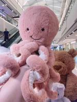 Muñeco De Peluche De 49cm De Jelly Cat Octopus Para Niñas Muñeco De Sueño Decoración Para El Hogar Juguete Interactivo Para Gatos Suministros De Mascotas Color Rosa - details 4