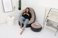 Sofá Inflable De Peluche Nueva Para Personas Perezosas Sofá Cama Plegable Con Pies Mueble Conveniente Para Descansar Al Aire Libre - details 10