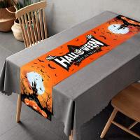Mantelos De Lino Tejidos Con Estampado De Rosas Y Calaveras Para Decoración De Fiesta Del Día De Muertos Y Halloween Mantel Lavable Para Comedor De Casa Y Cocina - details 1