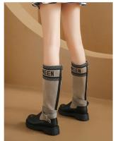 Botas Largas Para Mujer Nuevas De Lana Elásticas Botas Retro Con Suela Gruesa Botas De Rodilla Elegantes Zapatos Para Mujer - details 21