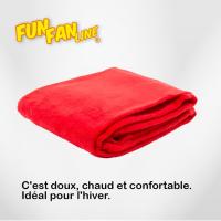 Manta polar de Montaña-Manta-Tecnología anti-Pilling y Manija para hacer-Ideal para viajar o acampar - Color: Rojo - Tamaño: 130x160 cm - details 2