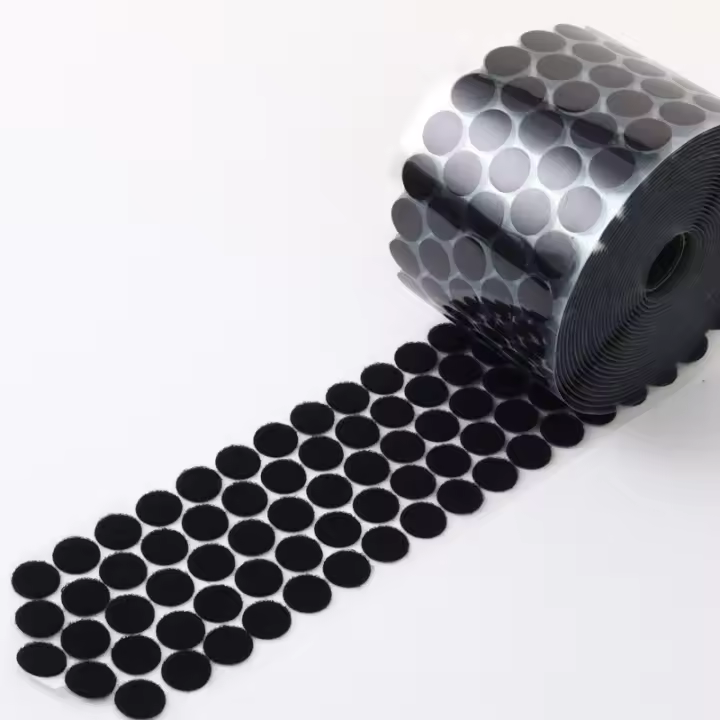 Cinta Adhesiva De Puntos Autoadhesiva Para Manualidades Y Libros Quietos Blanco Negro Nylon Anillo Monedero Bucle Antideslizante Para Sofá Alfombra Y Bolsas - 1