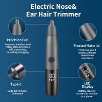 Recortador de vello nasal unisex, indoloro, para orejas, nariz, rostro y nariz, eléctrico, de doble filo, LED 3 en 1, fácil de limpiar, resistente al agua IPX7.(1*) - details 0