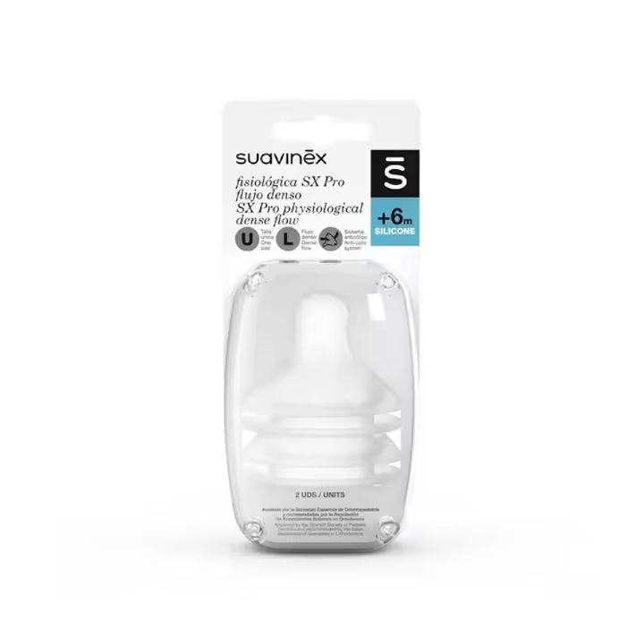 SUAVINEX TETINA SILICONA ANTICOLICO FLUJO L +6M - 1