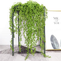 Vine Artificial De Plástico Hojas Verdes Rama De Rotan Para Decoración De Jardín Y Hogar Vines Colgantes Para Exterior - details 0
