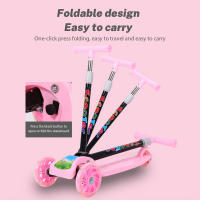 Scooter infantil scooter de tres ruedas con ruedas flash scooter infantil de 3 a 12 años con altura ajustable scooter infantil plegable - details 9