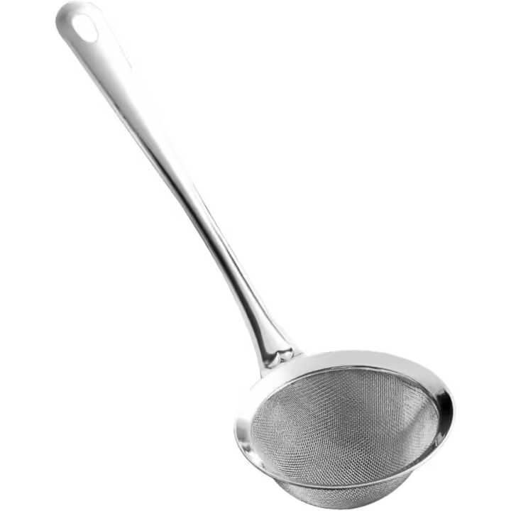 Filtros de café colador de café colador de cocina de gran capacidad cuchara para colador de cocina colador de sopa colador de malla fina de acero inoxidable Plata - 1