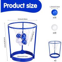 Juego De Básquetbol Para Cabeza 2 Pack Con Aros Ajustables Y 20 Balones Regalo Divertido Para Cumpleaños Para Niños Y Adultos - details 1