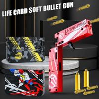 Nueva Pistola De Metal Plegable Lifecard Mejorada Para Niños Y Adultos Juguete De Tiro Con Bala Suave Modelo De Plataforma De Aluminio - details 0
