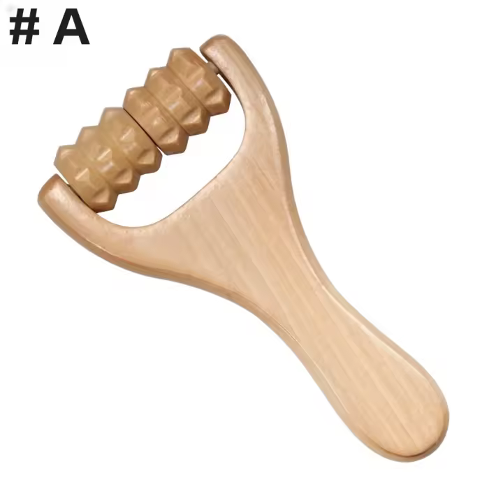 Rodillo De Masaje De Madera Pura Para Cintura Piernas Brazos Y Cuerpo Completo Herramienta De Masaje Ligera Y Natural Para Musculosidad - 1