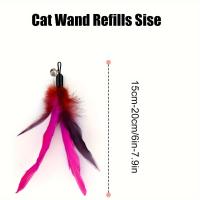 Juguete Interactivo Para Gatos 5 Piezas Plumas Con Campana Para Ejercicio Y Rascado De Gatos Juguetes Para Gatos Kittens - details 1