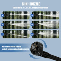 500W 65Bar Cordless High Pressure Car Wash Washer Gun Generator 6in1 Nozzle Digital Display Garden Cleaner Water Gun Spray For Makita 18V Battery - details 3