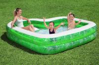 Bestway - Piscina Inflable 231x231x51 cm. con Asiento Estampado Motivos Tropicales - details 1