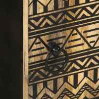 vidaXL Armario colgante baño madera maciza mango negro 38x33,5x48 cm - details 5