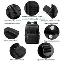 Mochipa minimalist de cuero para hombre, Bolso de Orden impermeable para Viajes de Negocios y Viajes, 40x28x18cm - details 3