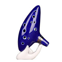 OCARINA Nueva 12 Agujeros Alto C Cerámica Piccolo Instrumento Musical Regalo Para Niños Y Adultos Con Soporte Libro De Música Correa Para El Cuello Y Bolsa - details 0