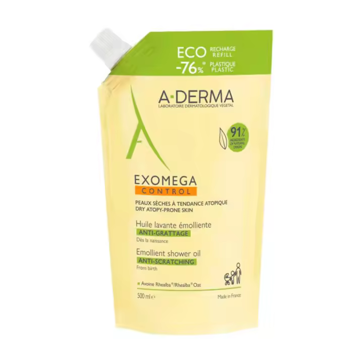 Aderma Exomega Aceite Baño Y Ducha Eco Recarga 500 ml - 1