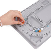 Set De Herramientas Para La Creación De Joyas DIY Con Cuerda Elástica De Perlas Agujas De Perlecer Y Tablero De Pulseras Gris Flocado Para Manualidades - details 3