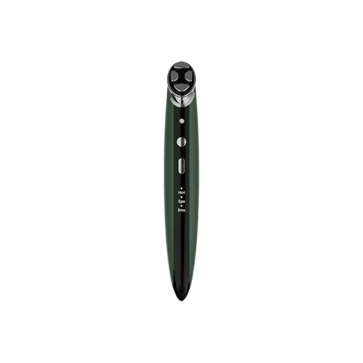 Instrumento de belleza para ojos, instrumento de introducción de instrumentos de belleza para ojos, masajeador de ojos con microcorriente, lápiz para ojos de belleza para levantamiento en el hogar, verde oscuro para la cara - 1