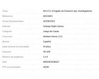 AH LCG: El legado de Dunwich exp. investigadores Fantasy Flight Games Arkham Horror LCG - details 1