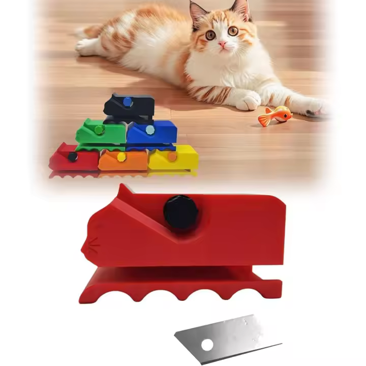 Cortador creativo de tableros rascadores para gatos, cortador de cartón para rascadores, herramienta manual para cortar cartón y crear tableros rascadores, camas y accesorios para gatos (negro) - 1