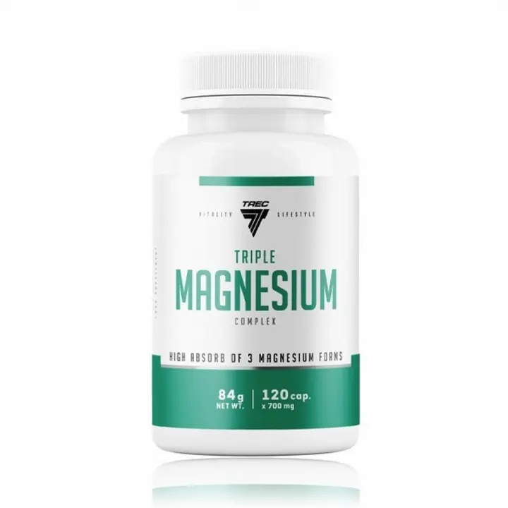 Magnesio Triple Complex | 120 Cápsulas de 700mg | Apoyo al Sistema Nervioso | Reducción de Cansancio | Mejora de la Función Muscular | TREC NUTRITION - 1
