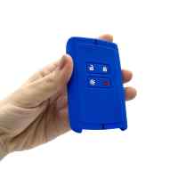Banner - Funda silicona mando llave del coche 4 botones compatible con Renault y Dacia azul