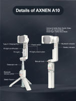 Stabilizador Gimbal A10 Con Tripé Y Luz De Rellenado Para Smartphone Vlog Video De iPhone Telescopio Roda Removible Para Grabación De Video - details 17