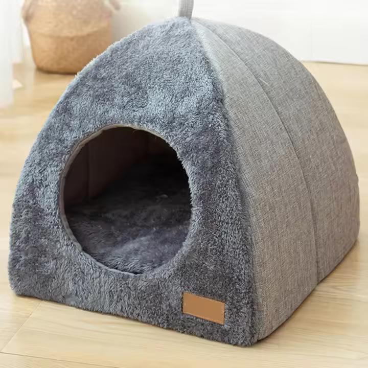 Cama cueva para gatos y perros pequeños - Tienda de campaña tipo iglú con cojín extraíble y lavable - 1