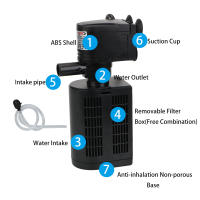 Bomba De Agua Para Acuario Ultra Tranquila 12W 18W 25W 35W Con Filtro Interno 3 En 1 Potente Bomba De Filtración Para Tanque De Peces - details 5