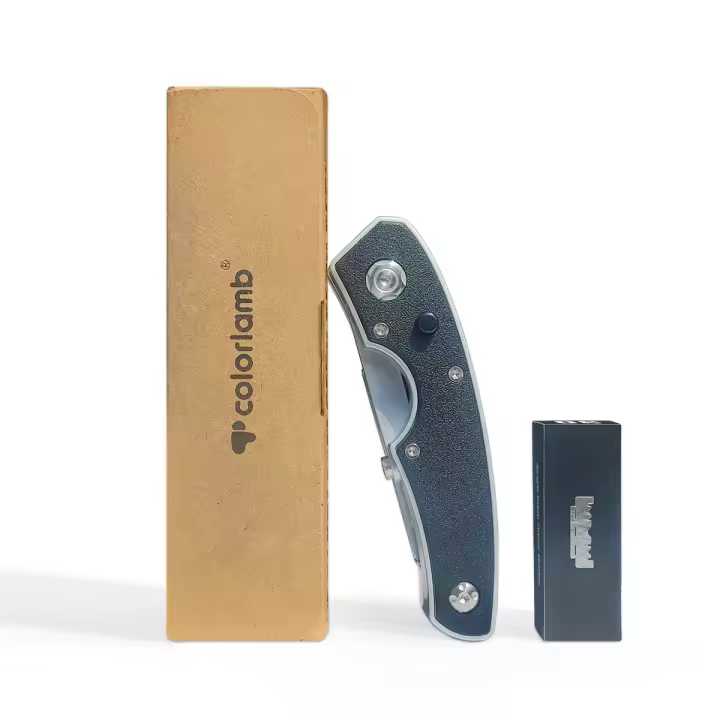 Afeitadora Manual Colorlamb Para Hombres Con Mango De Metal Plegable Seguridad Single Edge 30 Hojas De Afeitar Nueva Estilo Barber Shaver - 1