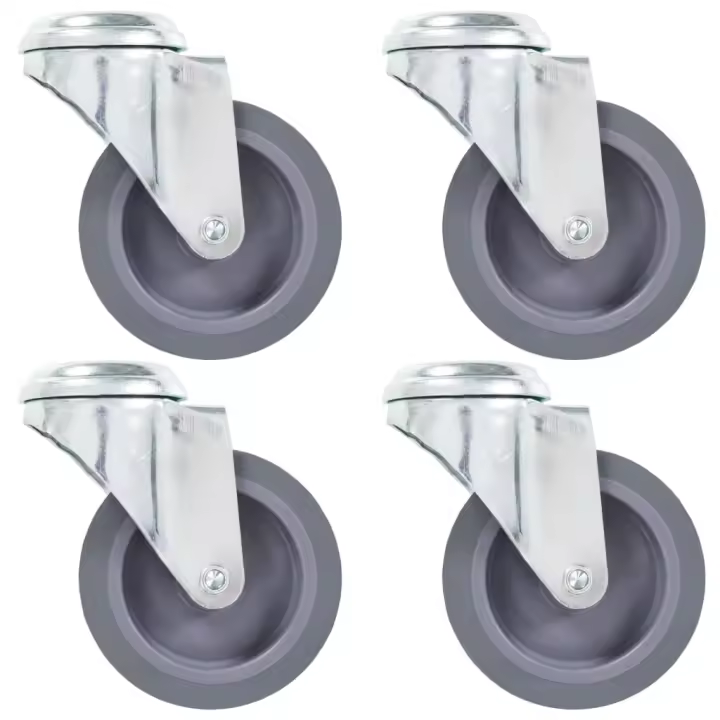 vidaXL Ruedas giratorias con agujero pasador 8 unidades 75 mm - 1