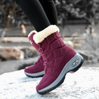 Botas De Invierno Para Mujer Con Plataforma Y Forro De Peluche Botas Altas Impermeables Cómodas Y Cálidas Para Outdoor - details 12